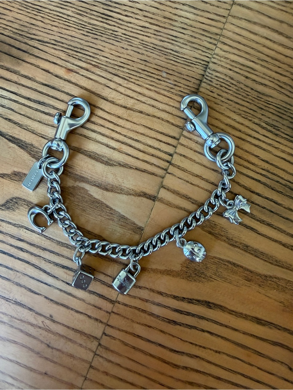 Coach Silver Purse Charm Strap